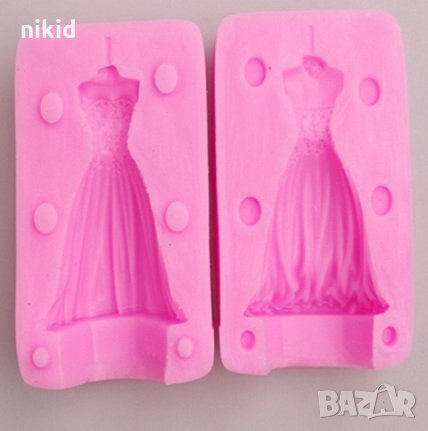 3D 2 части младоженци булка и мъж двойка силиконов молд декорация украса фондан торта мъфини , снимка 5 - Форми - 17807873