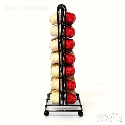 Стойка за кафе капсули Nespresso Поставка Метална стойка Органайзер за 42бр кафе капсули Неспресо, снимка 3 - Кафемашини - 47444805