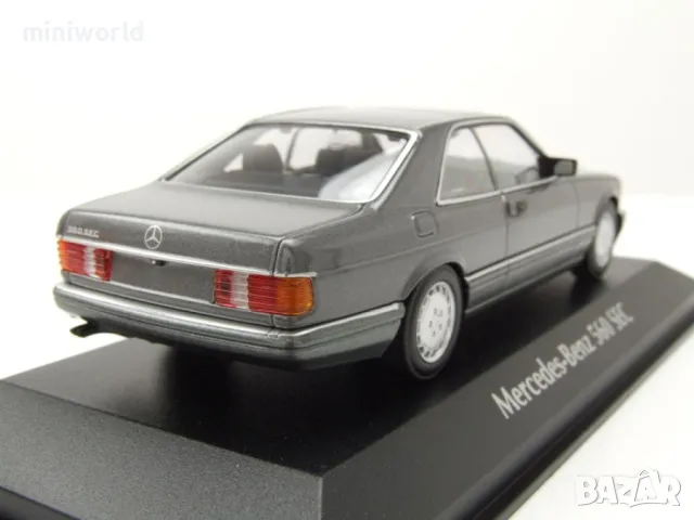 Mercedes-Benz 560 SEC W126 1986 - мащаб 1:43 на Maxichamps моделът е нов в PVC дисплей-кейс, снимка 2 - Колекции - 50011068