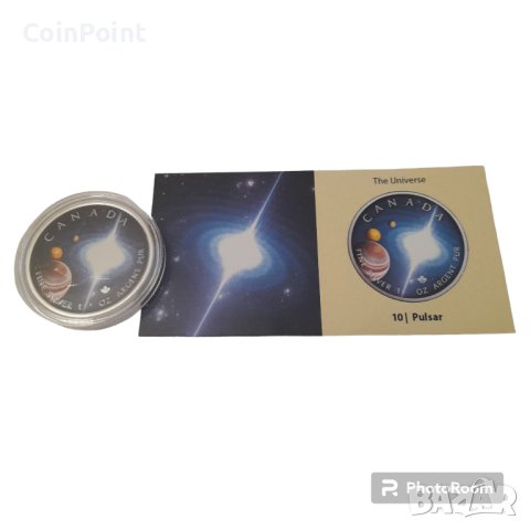 Сребърна монета 5$ Canada 2023 Pulsar Universe, снимка 5 - Нумизматика и бонистика - 43483297
