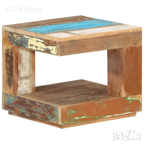 Mаса за кафе, 45x45x40 см, регенерирана дървесина масив, снимка 1