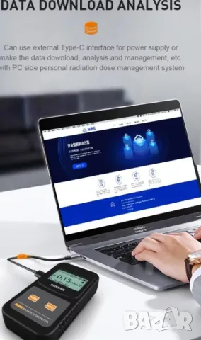 Гайгеров Брояч Дозиметър Уред за Измерване на Радиация Детектор за Ядрена Радиация BOSEAN FS-1000, снимка 13 - Други - 49374358