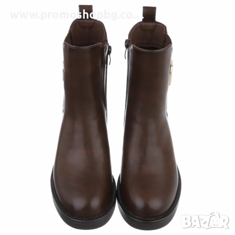 Дамски боти до глезена, еко кожа, КАФЯВИ, 37,38,39 номер, снимка 4 - Дамски боти - 52081098