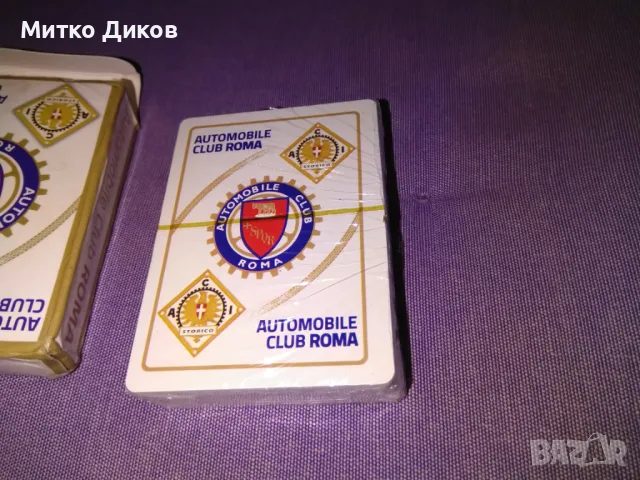 Adhoc Autоomobile club Roma италиански карти 100% пластик нови 52+3, снимка 7 - Карти за игра - 47521486