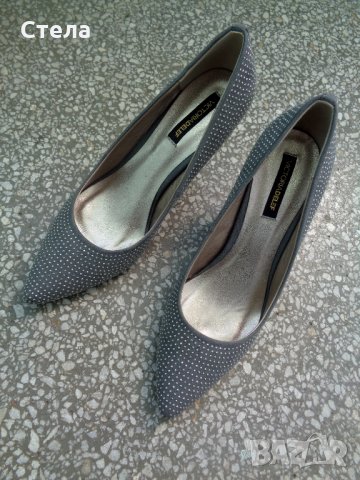 Дамски елегантни обувки Victoria Delеf, нови, с кутия, сиви, снимка 7 - Дамски обувки на ток - 28239342
