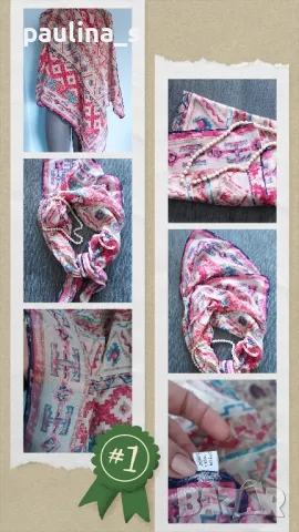 Винтидж / Шалове / Шал солей, фишу / Шал в червен ройал принт / гердан от мурано стъкло , снимка 18 - Шалове - 47205566