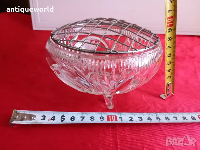 Кристално Стъкло , Съд с Крачета, ВАЗА, снимка 7 - Антикварни и старинни предмети - 49582442