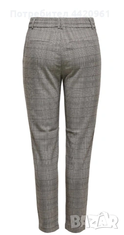 Дамски кариран панталон от марката Only,права кройка с еластична талия, снимка 5 - Рокли - 53346062