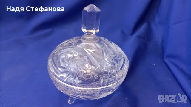 Два красиви, масивни кристални съда от един лот, снимка 4 - Прибори за хранене, готвене и сервиране - 47589919