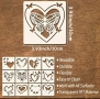 Различни модели сърца сърце с пеперуди шаблон стенсил декорация торта скрапбукинг , снимка 4