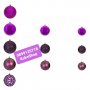 Топки за елха лилаво и цикламено-50 броя/Топки за елха/Играчки за елха/, снимка 2