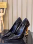 Yves Saint Laurent Дамски Черни Обувки На Златен Метален Ток - 2 Модела Код E271, снимка 10