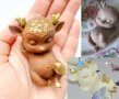 3D сърна Сърничка легнала с птиче силиконов молд форма калъп за фондан гипс сапун шоколад, снимка 4