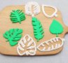 4 бр листа листо Хаваи Хавайски тропически сет пластмасови резци форми за фондан тесто торта украса , снимка 2