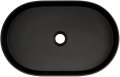 Черна Овална Гранитна Мивка за Баня, Монтаж върху плот стояща Silia 550x350 мм, снимка 2