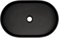 Черна Овална Гранитна Мивка за Баня, Монтаж върху плот стояща Silia 550x350 мм, снимка 2
