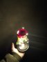 Изкуствена роза с дървена основа LED осветление. 3 ААА, снимка 4