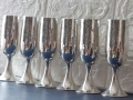 Прекрасни шест броя сребърни чаши за вино, сребро 800, снимка 6