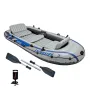 НОВА Надуваема лодка Intex Excursion 5, Помпа + Гребла, 3.66 м x 1.68 м - 24 месеца гаранция, снимка 1
