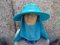 Продавам лека лятна бързосъхнеща шапка с UV защита, покривало за врата и за лицето