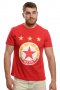 Нова мъжка тениска с дигитален печат на футболния отбор ЦСКА (CSKA) в червен цвят, снимка 3