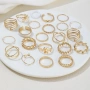 Комплект бижута - 22 броя пръстени, налични в цвят злато или сребро, снимка 4