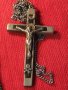 МНОГО СТАР ЙЕРУСАЛИМСКИ КРЪСТ НАГРЪДНО РАЗПЯТИЕ ПОСРЕБРЕНО РЯДКО със СТОМАНЕНА ВЕРИЖКА 21128 , снимка 5