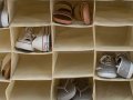 НОВИ! Текстилен шкаф органайзер за обувки 16 отделения 84х35х66см, снимка 9