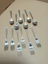  Комплект Соц Стари Десертни Лъжици И Вилици Щамповани Д.Хинков., снимка 9