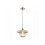 Таванна лампа от метал и стъкло, снимка 1 - Лампи за таван - 40777191