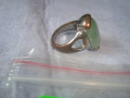 СТАР МЕДЕН СКЪПОЦЕНЕН АРТ НУВО ПРЪСТЕН с ТУРМАЛИН 21660, снимка 6