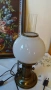 Винтидж настолна,  месингова лампа със стъклен аплик и шише в Рустик стил, снимка 15