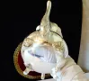 Посребрена кана 1.5 кг.,уникален дизайн,барок. , снимка 8