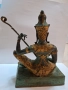 Бронзова позлатена статуетка на богинята Сарасвати , снимка 3