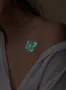 Пеперуди светещ флуоресцентен неонов лист временна татуировка татос татус Tattoo, снимка 3