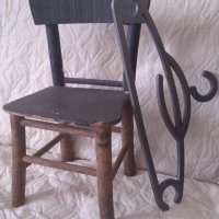 Старо Детско Малко Дървено Столче, снимка 2 - Антикварни и старинни предмети - 43628835