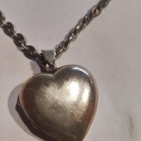 сребърен сънджир със сърце, снимка 2 - Колиета, медальони, синджири - 43806111