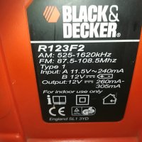 black & decker r123f2-radio & battery & charger 0605211230, снимка 10 - Радиокасетофони, транзистори - 32779804