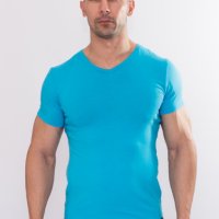 Мъжка тениска Markus с къс ръкав и остро деколте Extase-Fashion M115OM, снимка 5 - Тениски - 34846168
