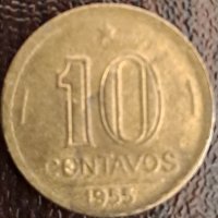 10 центаво 1955, Бразилия, снимка 1 - Нумизматика и бонистика - 44070857