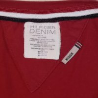 Tommy Hilfiger оригинална тениска S червена памучна фланелка, снимка 3 - Тениски - 28857205