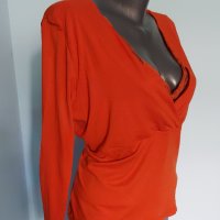 Дизайнерска блузка с детайли "OLSEN"® / голям размер, снимка 2 - Блузи с дълъг ръкав и пуловери - 15386583