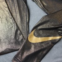 Nike Pro M уникален клин в златист цвят с златно лого на бранда!, снимка 10 - Клинове - 40839150