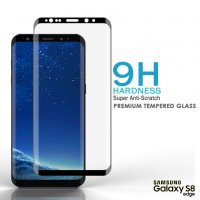 Стъклен протектор за Samsung Galaxy S8+  S8 Plus G955 FullFace черен Black скрийн протектор, снимка 1 - Фолия, протектори - 19503597