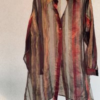 Голяма ефектна риза-наметало,модерна органза, снимка 4 - Туники - 32415220
