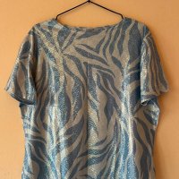 Светло синя тениска със седефен ефект XL размер 🩵, снимка 1 - Тениски - 44043528