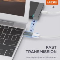 Адаптер Преходник LDNIO USB-C към USB-A, снимка 4 - Кабели и адаптери - 43083589