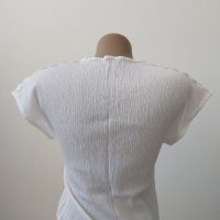 Дамска бяла блуза, снимка 4 - Тениски - 32825036