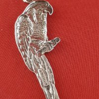 Сребърна висулка Стерлинг Папагал, снимка 2 - Колиета, медальони, синджири - 33417740