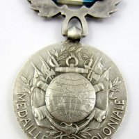 Сребърен военен медал-Франция-1930-Колониален-Оригинал, снимка 4 - Колекции - 38632834